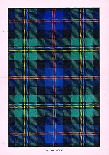 Johnstons Scottish Tartans Macneil Chromolithograph C1899