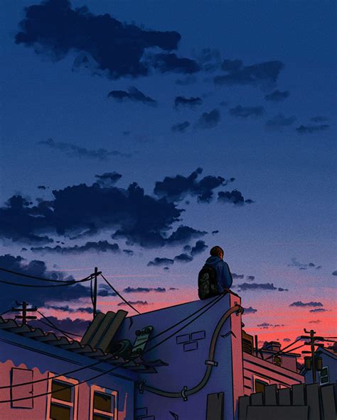 Lofi Illustrations On Behance Pop Art Wallpaper Anime Scenery