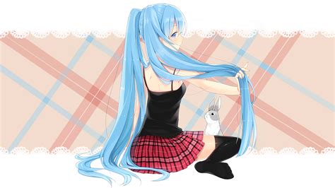 4524480 Stockings Hatsune Miku Anime Anime Girls Blue Hair