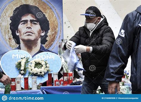 Shops Set Up To Commemorate The Death Of Diego Armando Maradona