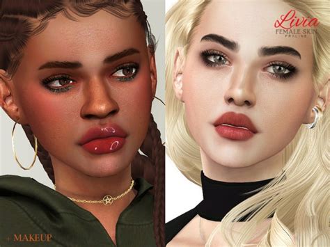 The Sims Resource Livia Skin By Pralinesims • Sims 4 Downloads