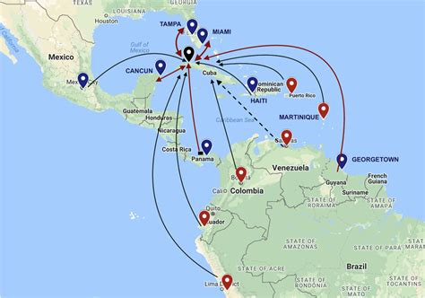 The Mula Ring Connecting Cuba With Various Other Countries In The