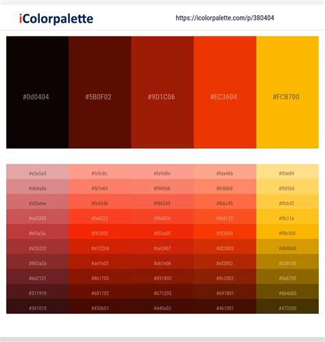 50 Red Color Palettes Curated Collection Of Color Palettes