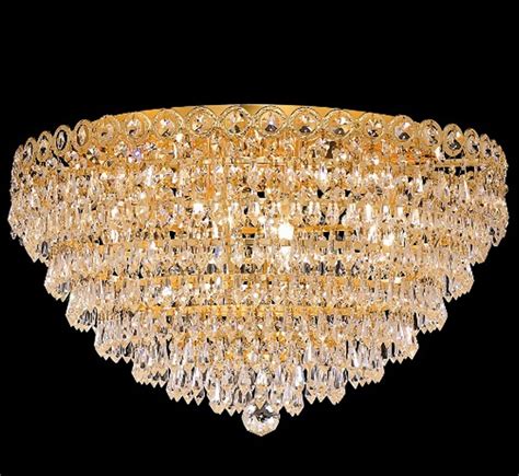 Century Collection 20″ Dia Large Crystal Flush Mount Ceiling Light