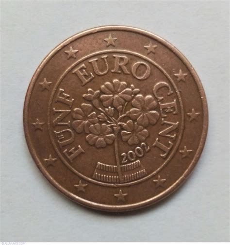 5 Euro Cent 2002 Euro 1999 2009 Austria Coin 2260