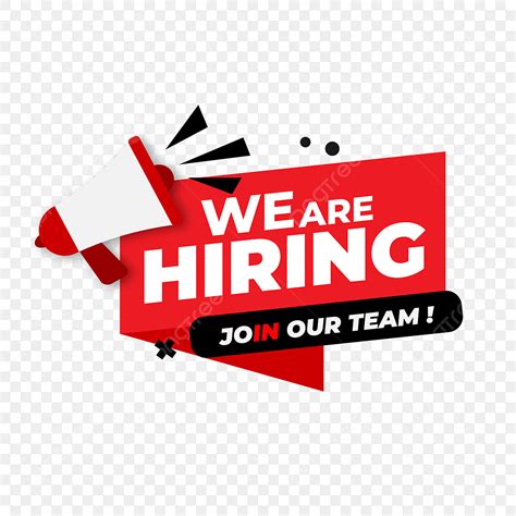We Are Hiring Vector Design Images We Are Hiring Banner With Red And
