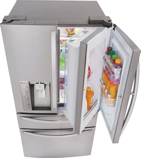 lg lmxs30776s 36 inch french door refrigerator with 29 7 cu ft capacity spill protected glass