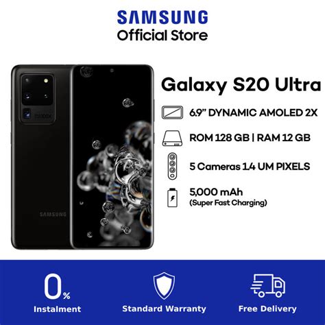Samsung Galaxy S20 Ultra G988 Black Grey White 12gb Ram 128gb