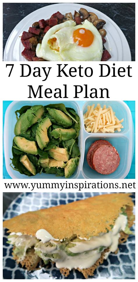 7 Day Keto Diet Meal Plan Menu For Weight Loss Ketogenic Foods