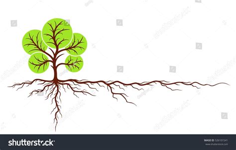 Animated Tree Roots ~ Royalty Free Rf Clipart Illustration Of A Tree