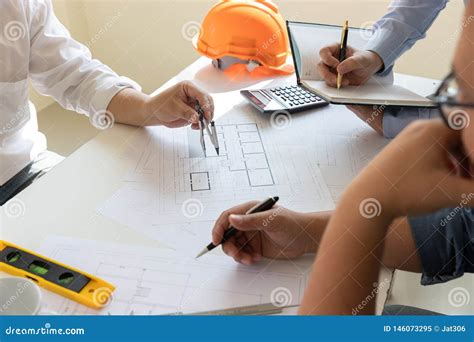 Engineer And Architect Concept Engineer Architects Office Team Working