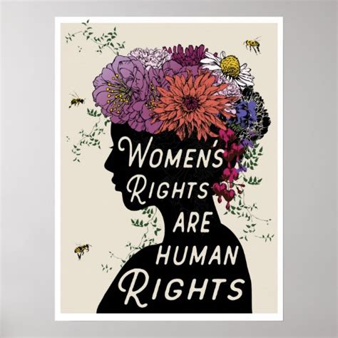 Women S Rights Are Human Rights X Poster Zazzle Com
