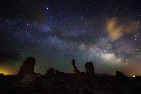 Wallpaper Landscape Night Galaxy Sky Stars Milky