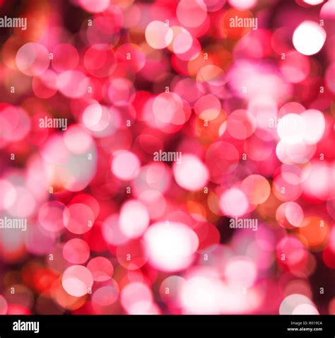 Red Sparkle Background With Abstract Bokeh Glitter Light Stock Photo