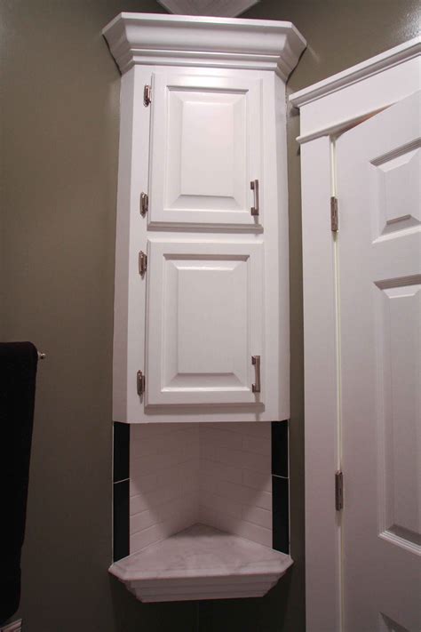 The bathroom corner cabinet from elegant home fashions is made of mdf. Minimalist Floating Wall Mount Corner Bathroom Linen ...
