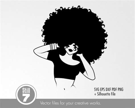 Black Woman Natural Hair Svg Afro Girl Svg Svg Cutting Etsy Ireland