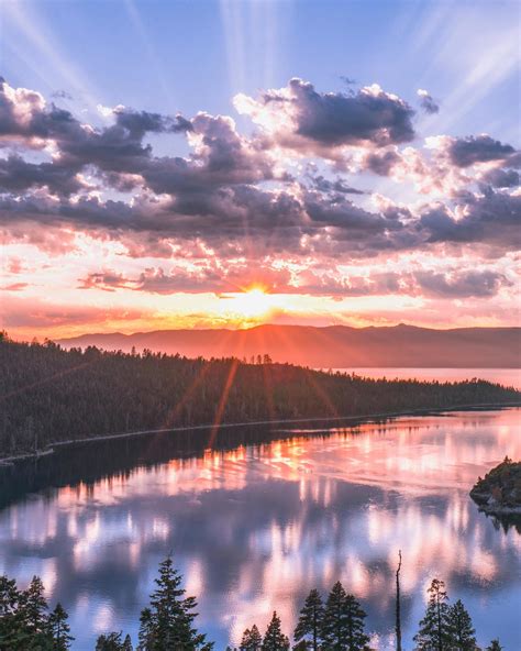 Sunrise Over Lake Tahoe California 5000x4000 Beautiful Sunset