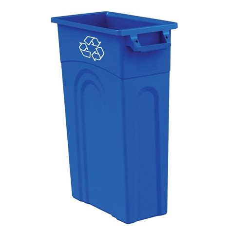 United Solutions 23 Gal Blue Recycling Highboy Waste