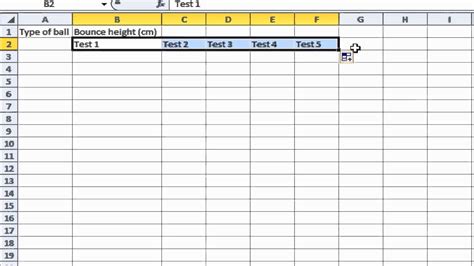 Designing A Table In Excel Youtube