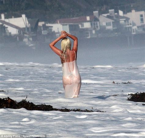 Lady Gaga Dons Multiple Sexy Looks As She Gets Soaked In Beachfront