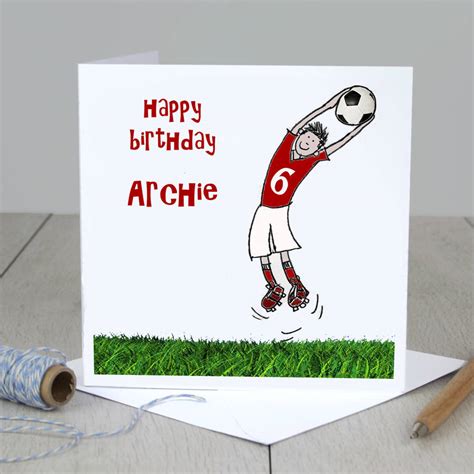 And while there are some great options out there, none of them were designed by you. Personalised Red, Blue Or Green Football Birthday Card By ...