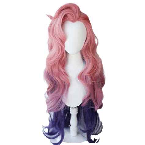 Seraphine Wig Lol Cosplay New Kda Gradual Purple Synthetic Hair Cosplay