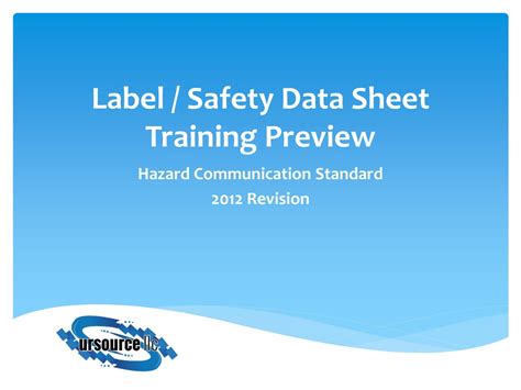 Ppt Label Safety Data Sheet Training Preview Powerpoint