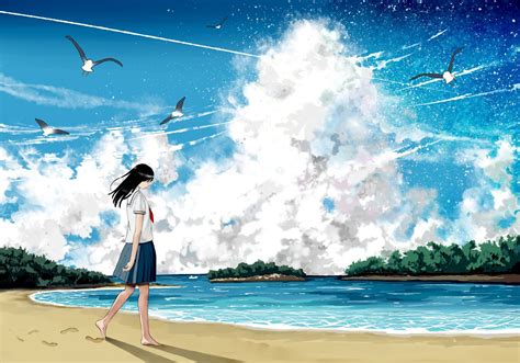 🔥 Download Anime Sea Wallpaper Top Background By Arobertson Anime