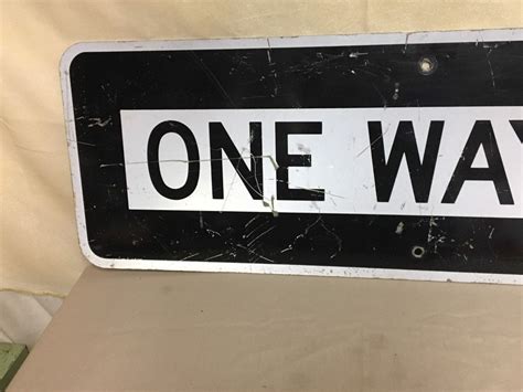 Vintage Metal One Way Street Sign Arrow Penna Highway Sign Man Cave