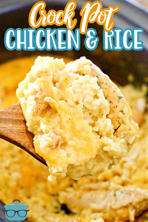 Cheesy Crock Pot Chicken And Rice Video The Country Cook