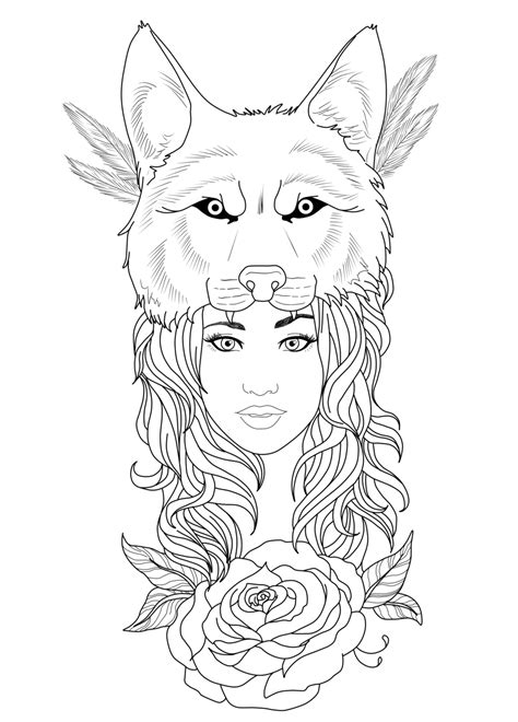 Headdress Tattoo Wolf Headdress Tattoo Sketches Tattoo Drawings Art