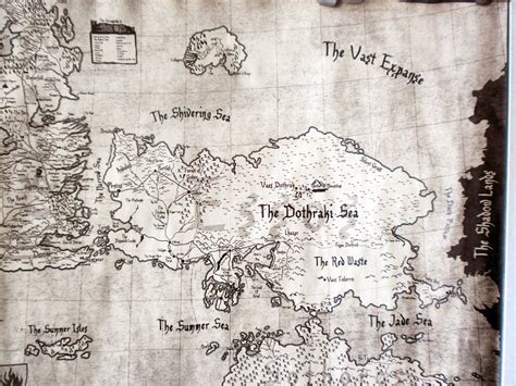 Essos Map And Westeros Map Scroll Poster Game Of Thrones Map Etsy