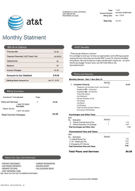 Letter of intent for business | premium printable templates. USA Utility Bill AT&T PSD Template | Everythingallhere ...