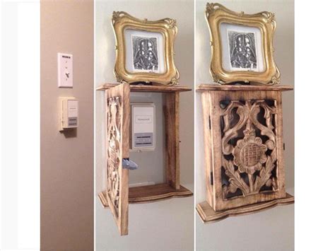 You have to do conduct some research. Cute way to cover thermostat | Thermostat cover, Diy thermostat cover, Diy thermostat