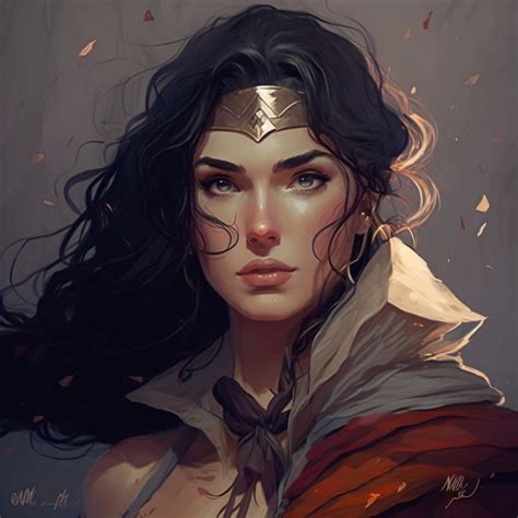 Wonder Woman In The Art Style Of Charlie Bowater