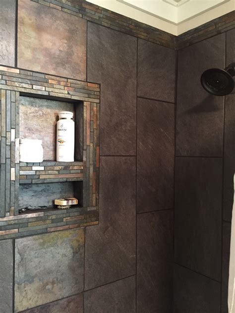 Rustic Slate Tile Bathroom