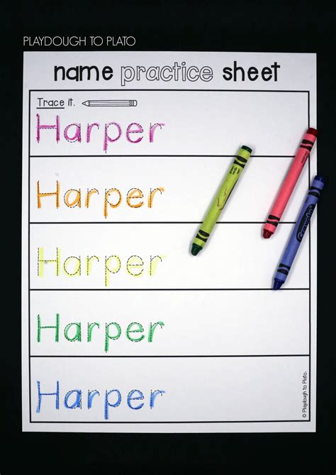 Basic print trace or hollow letters appear on your worksheet. EDITABLE Name Games - Playdough To Plato