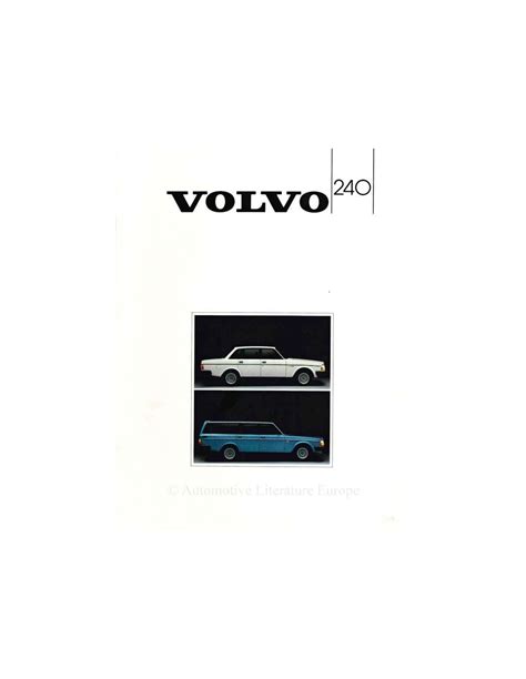 1985 Volvo 240 Brochure German