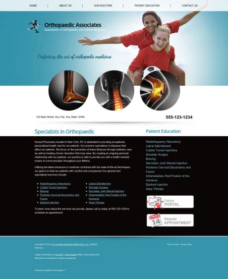 Orthopaedic Website Design Healthcare Web Development