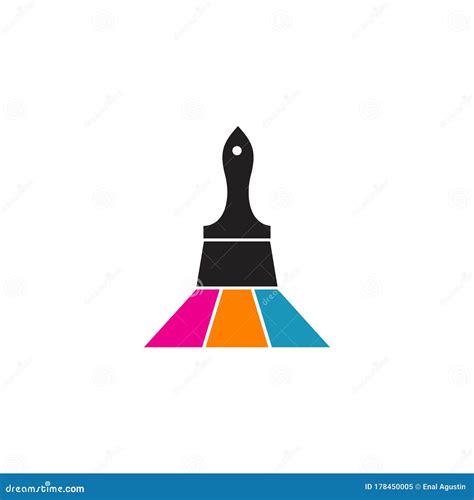 Paint Brush Icon Logo Design Template Stock Vector Illustration Of