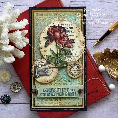 Tim Holtz Cling Rubber Stamps Botanic Collage Cms447 Tim Holtz Cards