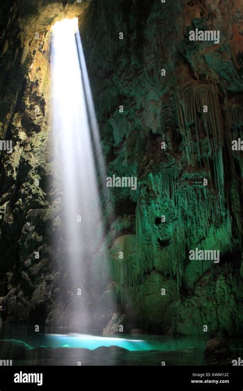 Cave Abyss Blue Lagoon Water Stock Photo Alamy