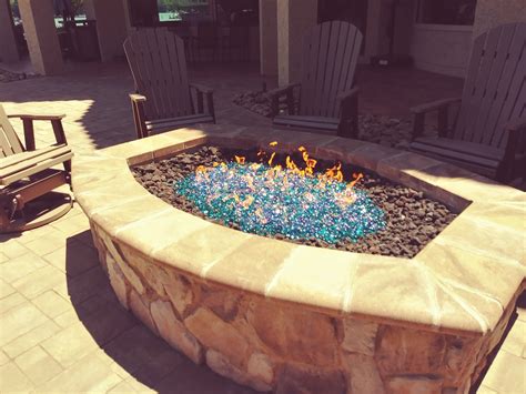 How To Make A Fire Pit With Glass Rocks Glass Designs