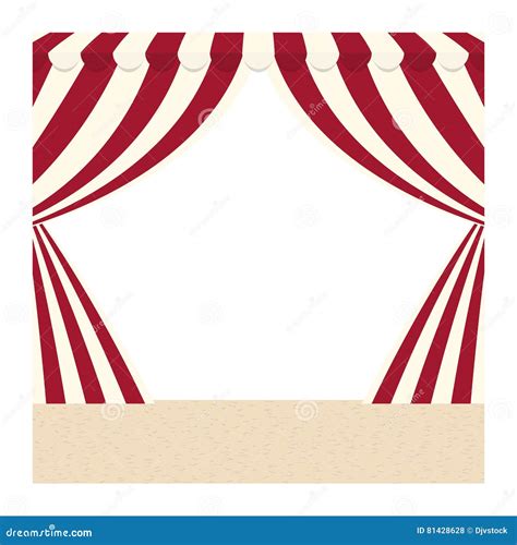 Circus Curtain Raises Stock Vector Illustration Of Performance 81428628