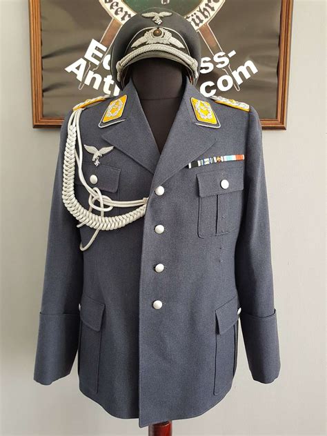 Luftwaffe Service Tunic And Visor For A Oberstleutnant Of Flight