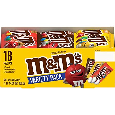 Reviews For Mandms Variety Pack Chocolate Candy Singles Size 3058 Ounce
