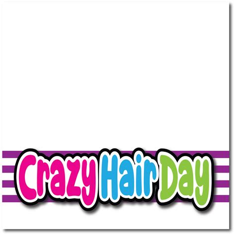 Crazy Hair Day Printed Premade Scrapbook Page 12x12 Layout Autumns