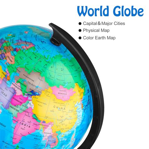 Wizdar 10 World Globe For Kids Learning Diy Assemble Educational