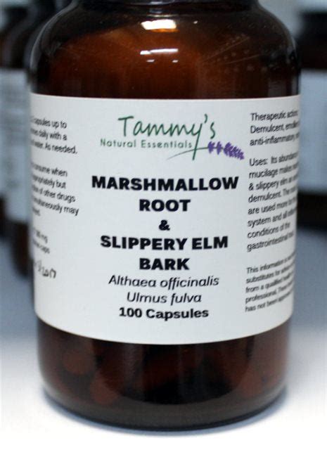 Marshmallow Root And Slippery Elm Capsules Tammy S Natural Essentials