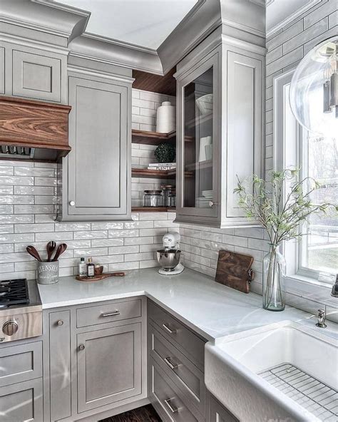 What Do You Think Of These Beautiful Grey Cabinets 😍 Such A Unique And